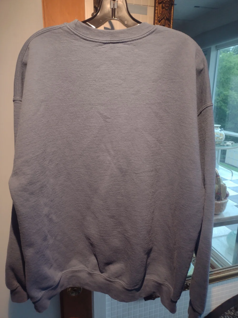 NIRVANA Gray Crewneck Sweatshirt with Yellow & Multicolor Smiley Graphic